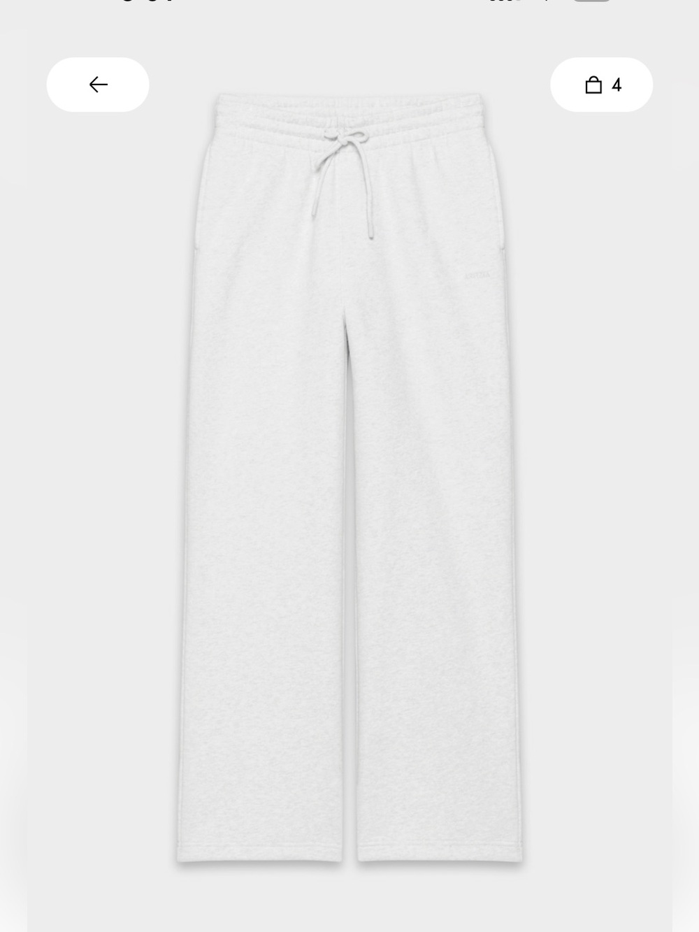 Aritzia Wide-Leg Sweatpants - White